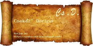 Csekő Dorina névjegykártya